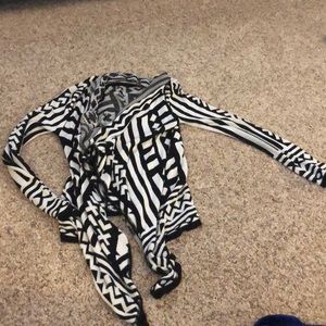 Black and white geometric sweater